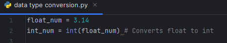 Data Conversions in Python